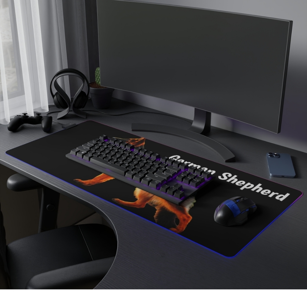 German Shepherd LED mouse pad